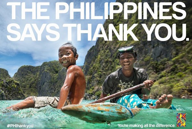 Three months after Haiyan, the Philippines mounted a large-scale tourism campaign thanking the world for their kindness and generosity. 
