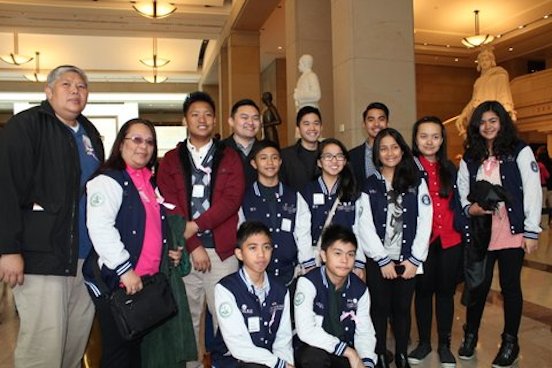 Olongapo City High School students and teachers at Capitol Hill. Photos by Bing Branigin