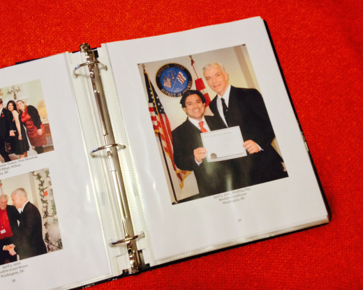 The binder: Photographs and memories of Erwin and John as a couple for the last 15 years.