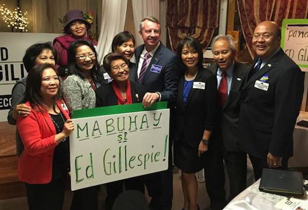 U.S. Senate nominee Ed Gillespie celebrates Filipino American History Month with the Filipino community of Virginia Beach.