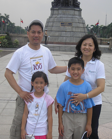 The Falconis experience Luneta Park in a 2010 visit to the Philippines.