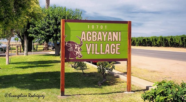 Marker welcomes visitors to Agbayani Village