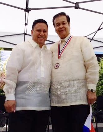 Cerritos Mayor Mark Pulido (left) and Carson Mayor Pro Tem Elito Santarina. Photo by Cecile Ochoa, TheFilamLA.