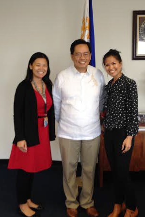 From left: Dr. Joyce Javier, Consul General Leo Herrera-Lim, and Anna Marie Cruz