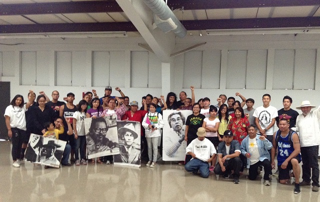 Students, workers and  professionals honor the memory of Itliong and other farm workers by visiting Delano every year.  This was taken during "Destination Delano" trip in 2013.