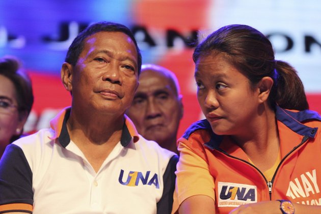 Senator-in-waiting Nancy Binay with her father, Vice President Jojo Binay: Post-Marcos dynasties win big in the Philippines