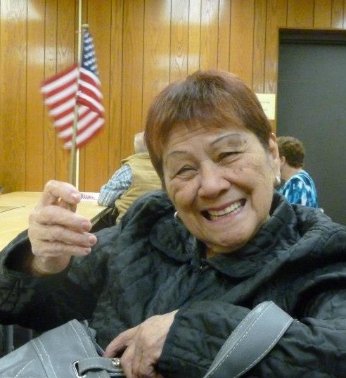 Flocerfida A. Lansangan at her U.S. Naturalization oath-taking