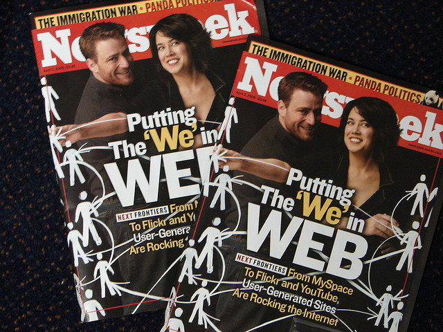 Flickr founders Butterfield and Fake on the cover of Newsweek