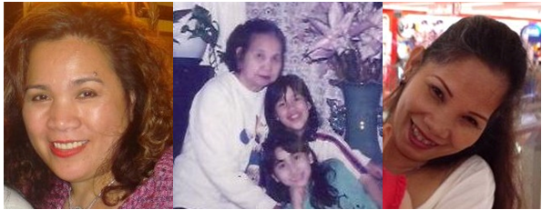 Rachel’s women’s network, from left: Mom Imelda, Lola Remy and Tita Helen.