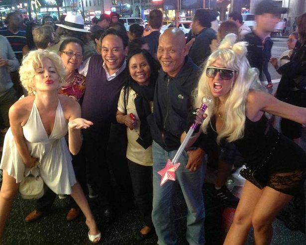 Enjoying the company of  friends and family and Marilyn Monroe and Lady Gaga 
