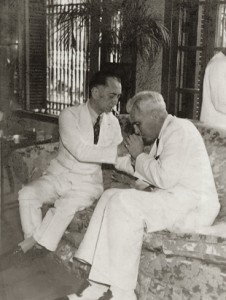 Manuel Quezon (left) and Paul McNutt: cigars and politics. Photo: PBS