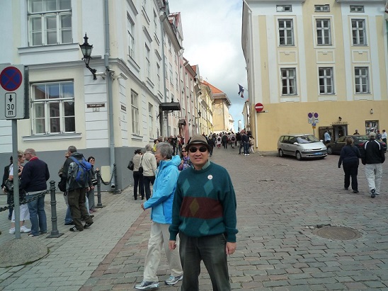The author around the Old Town in Tallinn