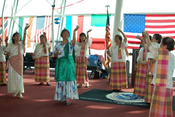 FAHSI seniors perform a traditional dance at a Diversity Day celebration  