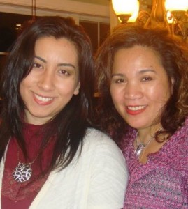 With her mother, Imelda.