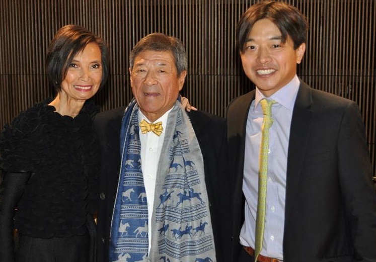 The designer with husband, Ken, who is the chairman of Natori Co., and son Kenneth, vice president in charge of social media and marketing 