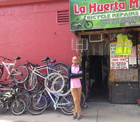 A popular bicycle repair shop on 110th Street. 
