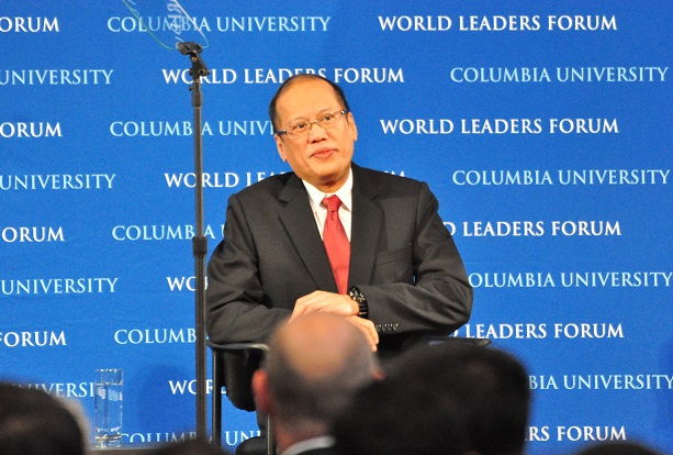 Pres. Benigno Aquino t Columbia University. Photos and video by Elton Lugay