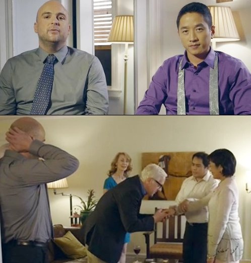 Eric Elizaga and Patrick Cooley as Jun and Brendan. The parents are portrayed by  Arianne Recto  and John Arcilla, and Julia Campanelli and Bill Hoag 