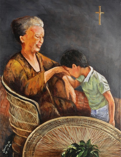 ‘Mano po,’ or the kissing of an elder’s hand, is a revered Filipino tradition still being practiced  by some families. 