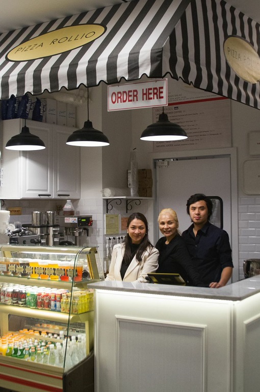 Miyuki Tajonera-Talwar (left) runs the store with her mother, Mariko Jacinto, and her son, Deki Tajonera. 