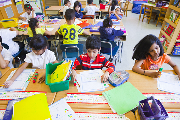 A classroom at PS 166 in Queens. Photo:  NYC Department of Education