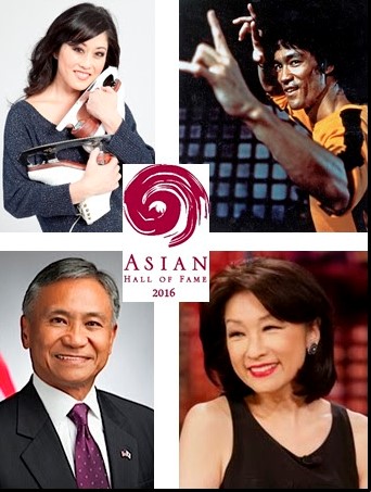 Clockwise from top left: Honorees Kristi Yamaguchi, Bruce Lee, Connie Chung and Gen. Tony Taguba