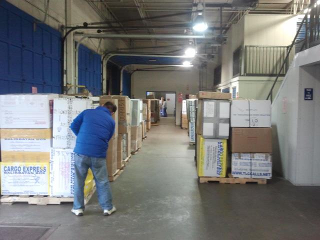 RDR Cargo in 2013: Bbalikbayan boxes in warehouse and ready to ship 