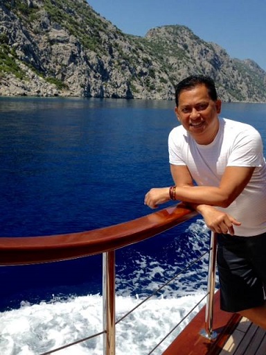Orientours Company Limited President Joebert Opulencia enjoying a summer visit to Ankara, the capital. He was with a group of friends  sailing  from Selimiye, Turkey to Symi, Greece
