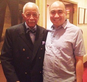 The author with former NYC Mayor David Dinkins, who is a patron of the arts