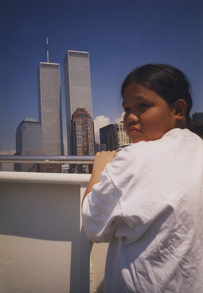 A visit to the World Trade Center within our first year in the U.S. Veana was then 8 years old. Photo by Rene Pastor