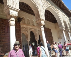 The author taking in Alhambra’s abundant history  