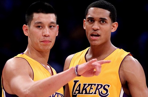 Clarkson with Jeremy Lin: The only two Asian Americans in the pro league. 