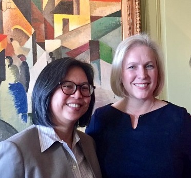 Lawyer Connie Montoya with Gillibrand