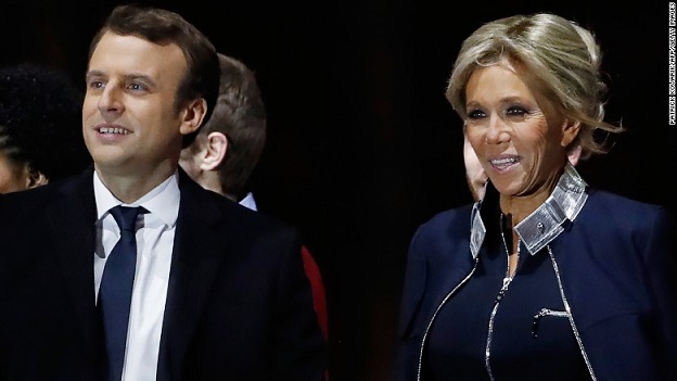 President Emmanuel Macron and wife Brigitte Marie-Claude Macron: ‘Listening only to positive messages.’