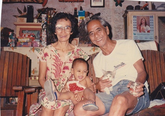 The grandparents who raised her while her mother worked abroad. ‘ I was lolo’s girl.’ 