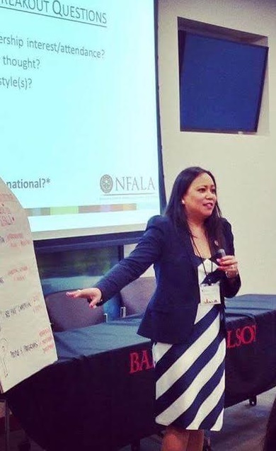 Jhanice is president of the National Filipino American Lawyers Association. Here, she keynotes her organization’s recent Strategic Planning Session in Nashville. 