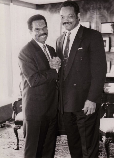Lewis hosted a fundraiser for the Rev. Jesse Jackson when he was a Democratic presidential candidate. 