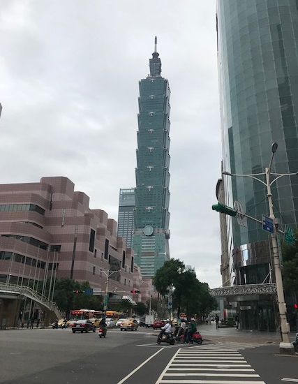Taipei 101, the world's tallest skyscraper from 2004 to 2010. 