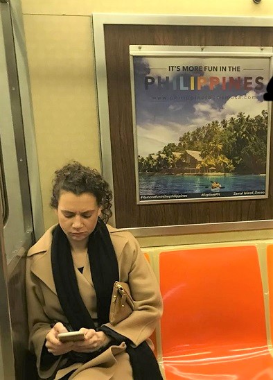 ‘It’s More Fun in the Philippines’ rides the A train. Photo by Mona Lunot Kuker