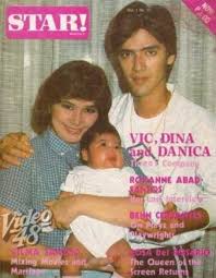 Popular pair Vic Sotto and Dina Bonnevie were newly married in the 1980s. 