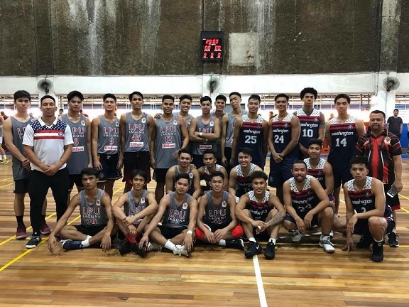 FYBA 20u Team with Lyceum Philippines University/ Laguna Team 