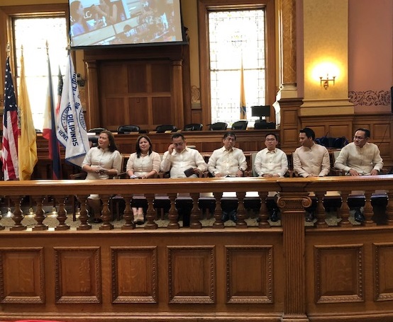 The GenSan City Council, led by Vice Mayor Shirlyn Banas-Nograles (at far left), all dressed in barong.