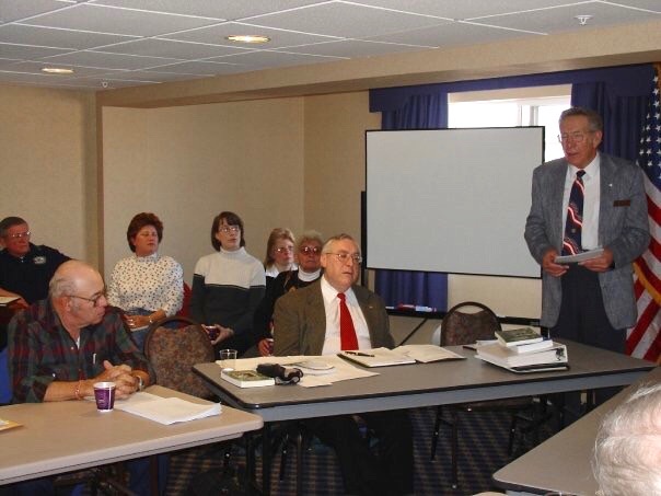 The Wyoming Veterans Commissioners, with Joe Sestak presiding, met in 2004 to decide on the fate of the bells. 