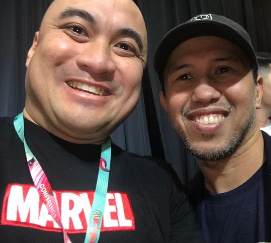 The author (left) with Francisco at the Graphika Manila Conference. 