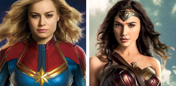 Women as superheroes in ‘Captain Marvel’ and ‘Wonder Woman.’